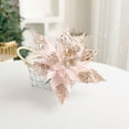 thumbnail image 5 of Specollect Clearance 3Pcs Large Magnolia Christmas Flowers Oversized Magnolia Artificial Flowers for Tree Decor Faux Magnolia Christmas Stems with Glitter, Pearl Ornaments for Xmas Wreath, 5 of 5