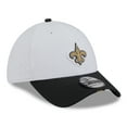 thumbnail image 3 of Men's New Era  White/Black New Orleans Saints 2025 NFL Training Camp 39THIRTY Flex Hat, 3 of 5