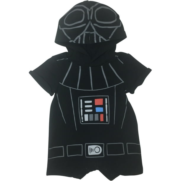Star Wars Darth Vader Infant Baby Boys Hooded Romper Costume Outfit 0 3 Months Walmart Com