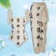 thumbnail image 1 of Traje De Baño Damas 2 Piezas De Traje De Baño De Playa Para Mujer Con Cordones Y Vestido Para Deportes Acuáticos (2Xl Beige) Sywqhk Para Estrenar, 1 of 5