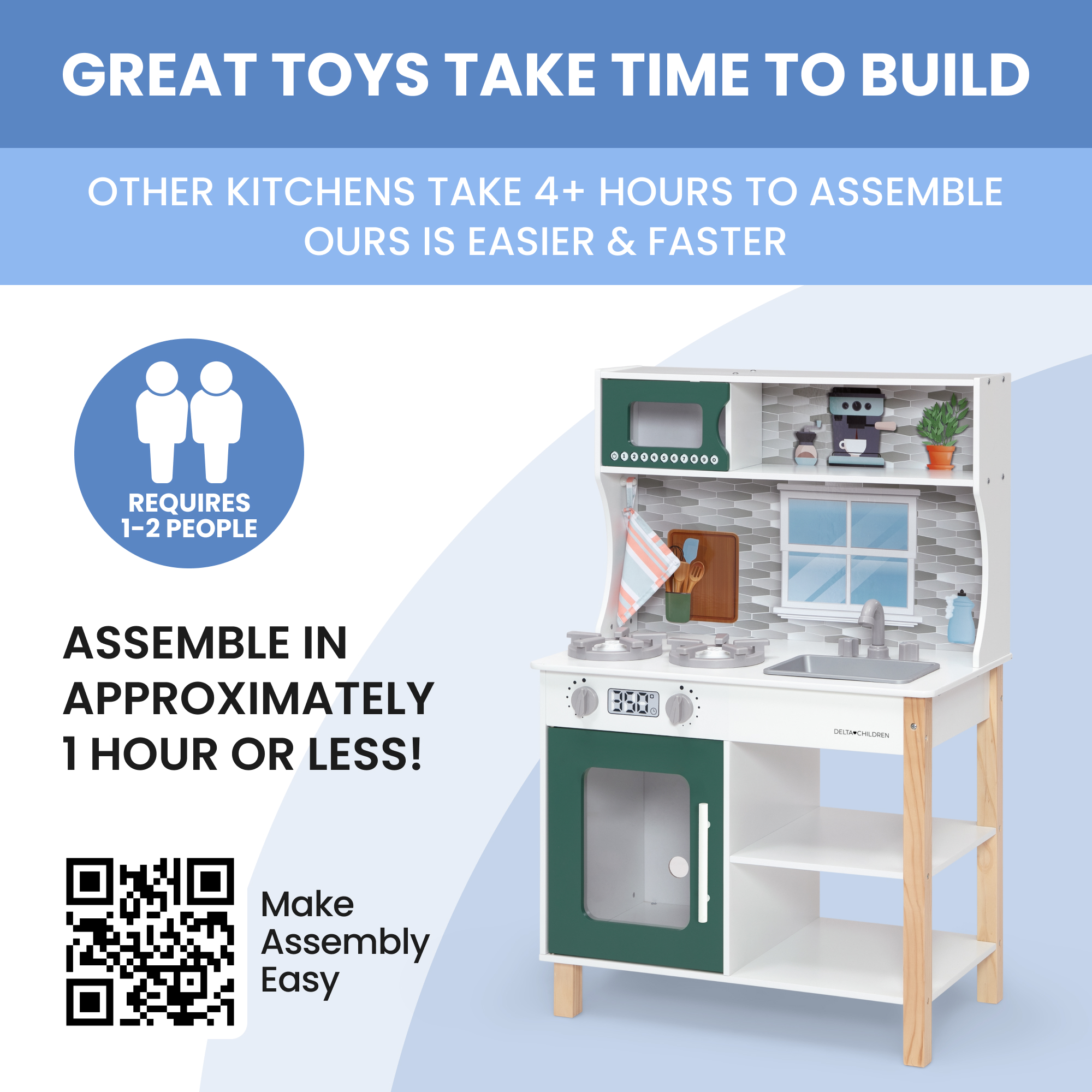 Delta Children Tiny Chef Play Kitchen Green photo 8
