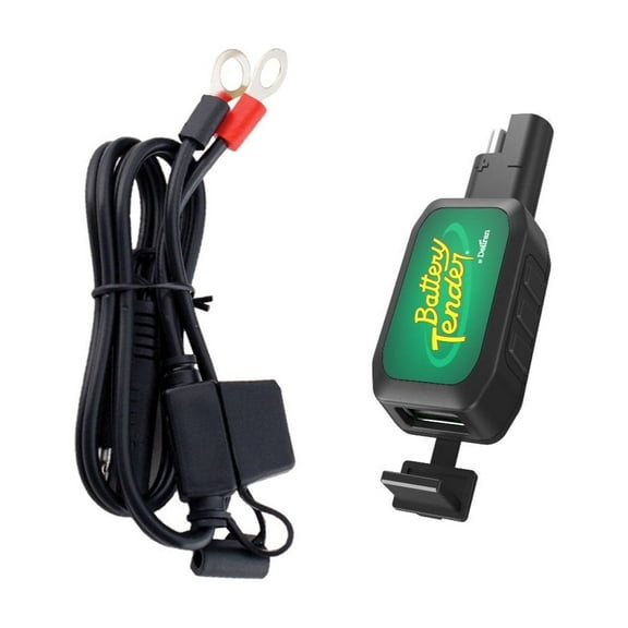 Battery Tender Ring Terminal Accessory Cable & USB Charger Adapter for On-the-Go Charging