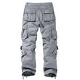 thumbnail image 4 of Juicy Trendz Men’s Cargo Pants with Multi Pockets, Cotton Work Trousers, Outdoor Casual Jogger Pants for Men Gray W30-L30, 4 of 4