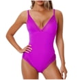 thumbnail image 1 of baikeli Tummy Control One Piece Swimsuit for Women Tummy Control Full Coverage Bathing Suits Ruched Swimwear Beachwear Hot Pink,S, 1 of 4