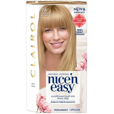 Clairol Professional Nice'n Easy Permanent Color, Light Ash Blonde [9A], 1 Each, 4 Pack