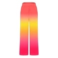 thumbnail image 4 of ylioge Joggers for Women, Womens Wide Leg Sweatpants Y2k Ombre Tie Dye Rainbow Casual Loose Elastic High Waist Drawstring Running Gym Cropped Trousers Yoga Pants with Pockets Spring Saving Clearance, 4 of 4