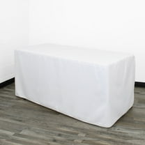 Your Chair Covers - 6 ft Fitted Polyester Tablecloth Rectangular White