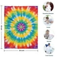 thumbnail image 4 of Rainbow Tie Dye Mandala Pattern Blanket,Comfortable Soft Flannel Throw Blanket,All Season,Warm Lightweight Blankets for Sofa Bed Couch Living Room Chair,30"x40", 4 of 4
