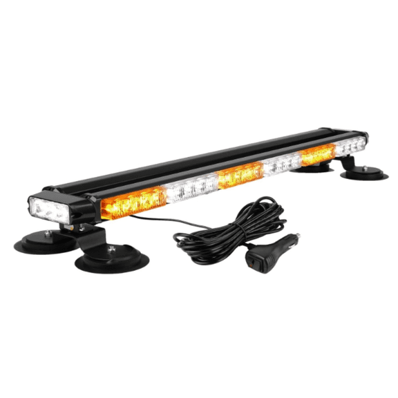 LED Strobe Light Bar Double Side Flashing High Intensity Emergency Warning Flash Strobe Light with Magnetic Base for Safety Construction Vehicles Tow Trucks Pickup