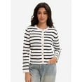 thumbnail image 3 of Women's Striped Cardigan Sweaters Fall Outfits Clothes Fashion Trendy Long Sleeve Tops Casual Lady Jackets, 3 of 7