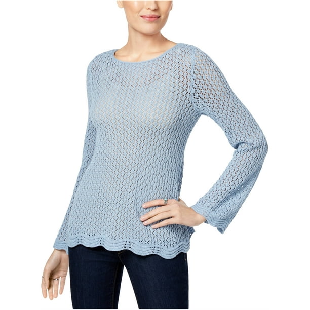 Style&co. Womens Crocheted Pullover Sweater, Blue, X-Large - Walmart.com
