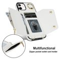 thumbnail image 5 of ShellTech Phone Case for iPhone 12/12 pro case with Strap Wallet for Women with Card Holder,White, 5 of 10