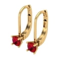 thumbnail image 2 of Clara Pucci 0.2Ct Ruby Round Cut VVS1 Lever Back Drop Dangle 14k Solid hypoallergenic Gold Designer Earrings For July, 2 of 7