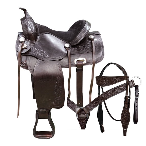 18 In Western Horse Treeless Saddle American Leather Trail Pleasure Tack