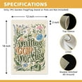 thumbnail image 2 of In the Waiting God is Working Floral Garden Flag, Double Sided Yard Outdoor Farmhouse Lawn Porch Decor, Christian Yard Flag, Religious Outdoor Home Decor, Inspirational Bible Saying Flag, 2 of 6