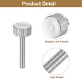 thumbnail image 4 of Unique Bargains Vis Moletées pour Pouce M4x25 mm, Lot de 5 Boulons Plats à Tête Moletée en Acier Inoxydable 304, 4 of 5