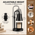 thumbnail image 3 of Hausdemo Candle Warmer Lamp, Timer, Dimmable, Adjustable Height, for Scented Jar Candles, Birthday Gifts for Women Mom, Home Decor, Metal Black with Bulbs, 3 of 12