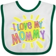 thumbnail image 3 of Inktastic I Love My Mommy Sun and Rainbow Letters Boys or Girls Baby Bib, 3 of 4