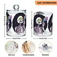 thumbnail image 5 of Yayeee 4 Pack Qtip Holder Bathroom Cotton Swab Canister with Lid Clear Dispenser Set, White Skeleton, 5 of 6