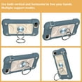 thumbnail image 6 of for iPhone 6 / 6S Case with Ring Stand, Heavy Duty Military Grade Rugged Shockproof Silicone Rubber Magnetic Kickstand Holder Case for Women Girls For iPhone 6 / 6S, Darkblue+White, 6 of 8