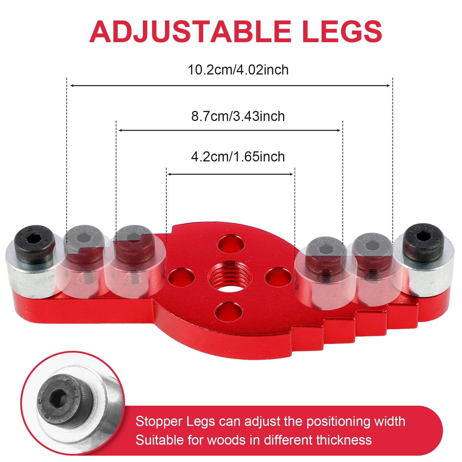 Self Centering Scriber Dowel Jig Kit Aluminum Alloy Vertical Hole Drilling Jig Precise Wood Dowel Drill Guide 2 in 1 Punching Hole Locator with Wood Dowel Pin for Woodworking Drilling