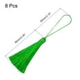 thumbnail image 2 of Unique Bargains 6.5' Silky Bookmark Tassels with Loop for DIY Craft Accessory, 8Pack Green, 2 of 5