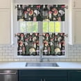 thumbnail image 3 of Cottagecore Fungi Kitchen Curtains Set, Aesthetic Fungi Gothic and Psychedelic Rod Pocket Tier and Valance, Trippy Woodland Mushroom Design, 3 of 5