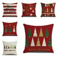 thumbnail image 2 of 1/4/6Pcs Merry Christmas Pillow Cover Cotton Linen Decorative Pillowcase Holiday Home Decor, 2 of 2
