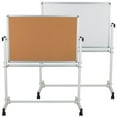 thumbnail image 2 of Pemberley Row Aluminum Natural White Reversible Cork Whiteboard Rectangular Self-Healing 55" x 45" Unassembled, 2 of 5