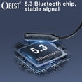 thumbnail image 4 of OBEST Auriculares Bluetooth para Motocicleta con Micr&oacute;fono, Intercomunicador para Casco, Aud&iacute;fonos para Casco de Moto con Control de Ruido Est&eacute;reo HiFi, para Asistente, 4 of 8