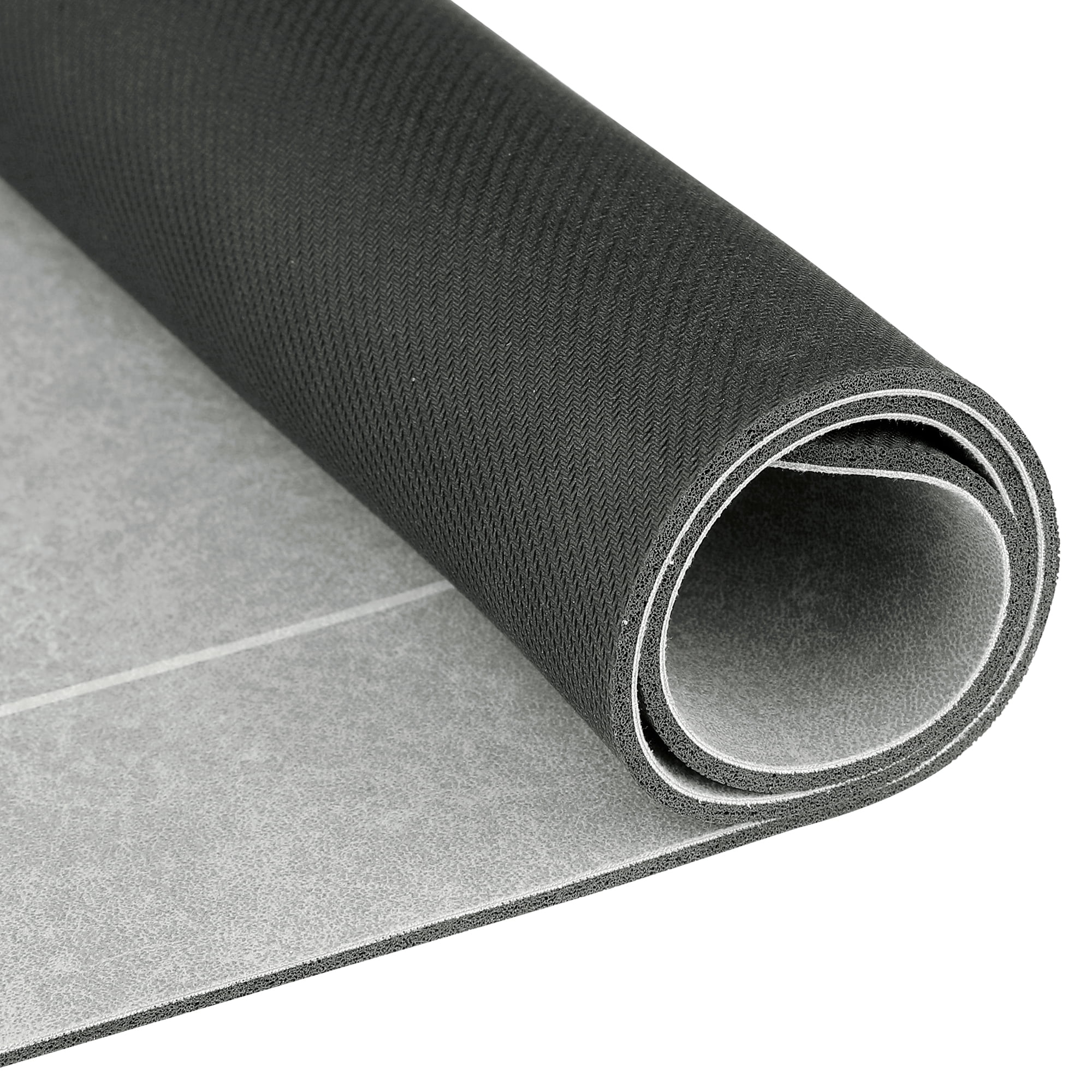 Unique Bargains Absorbent Bath Mat Non-Slip Floor Rug for Bathroom Kitchen Shower Sink Grey Welcome-1 16"x24"