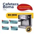 thumbnail image 4 of Cafetera Boma 1.6L sirve 2 tazas al mismo tiempo, bomba de alta presión, válvula de seguridad, boquilla de espuma BM-6836, 4 of 5