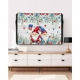 thumbnail image 5 of Independence Day Outdoor TV Cover 52 to 55 Inch Weatherproof, Gnomes Eucalyptus Leaf Farm Wood Plank 600D Oxford TV Covers with Waterproof Zipper, Outside Flat TV Screen Protector 52"Wx19"Hx4.5"D, 5 of 7