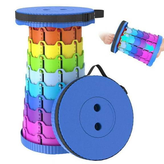 Upgraded Collapsible Stool,Portable Stools,Telescoping Stool, Max Load Capacity 500lbs,Suitable for Outdoor Picnic Camping Gardening Fishing Hiking