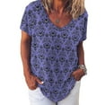 thumbnail image 3 of Haunted Mansion V Neck Fashion Oversize T-Shirt Short Sleeve Shirt Tops, 3 of 8