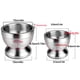 thumbnail image 2 of Inteprter Mortero de acero inoxidable para machacar de forma eficiente, para triturar especias, mortero de cocina de acero inoxidable para Cocina y Comedor, 2 of 6