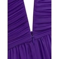 thumbnail image 5 of YEAHDOR Kids Girls Chiffon High Waist Pleated Wedding Bridesmaid Dress Pageant Birthday Party Maxi Gown Purple 16, 5 of 6