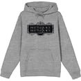 thumbnail image 4 of Beetlejuice Beetlejuice Black Sign Logo Adult Heather Gray Long Sleeve Hoodie-Medium, 4 of 6