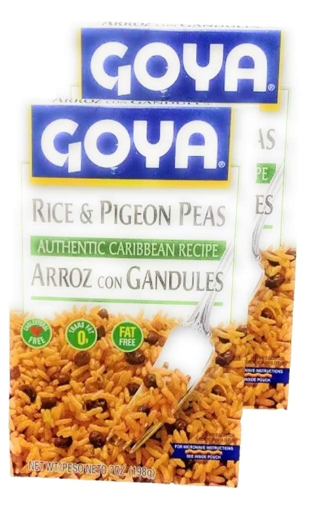 2 Pack Goya Rice & Pigeon Peas Authentic Caribbean Recipe Arroz Con