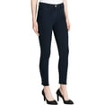 thumbnail image 2 of DKNY Womens Raw Hem Mid-Rise Flare Jeans Black 28, 2 of 2