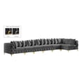 thumbnail image 3 of Meridian Furniture Tremblay Grey Velvet Modular Sectional, 3 of 20