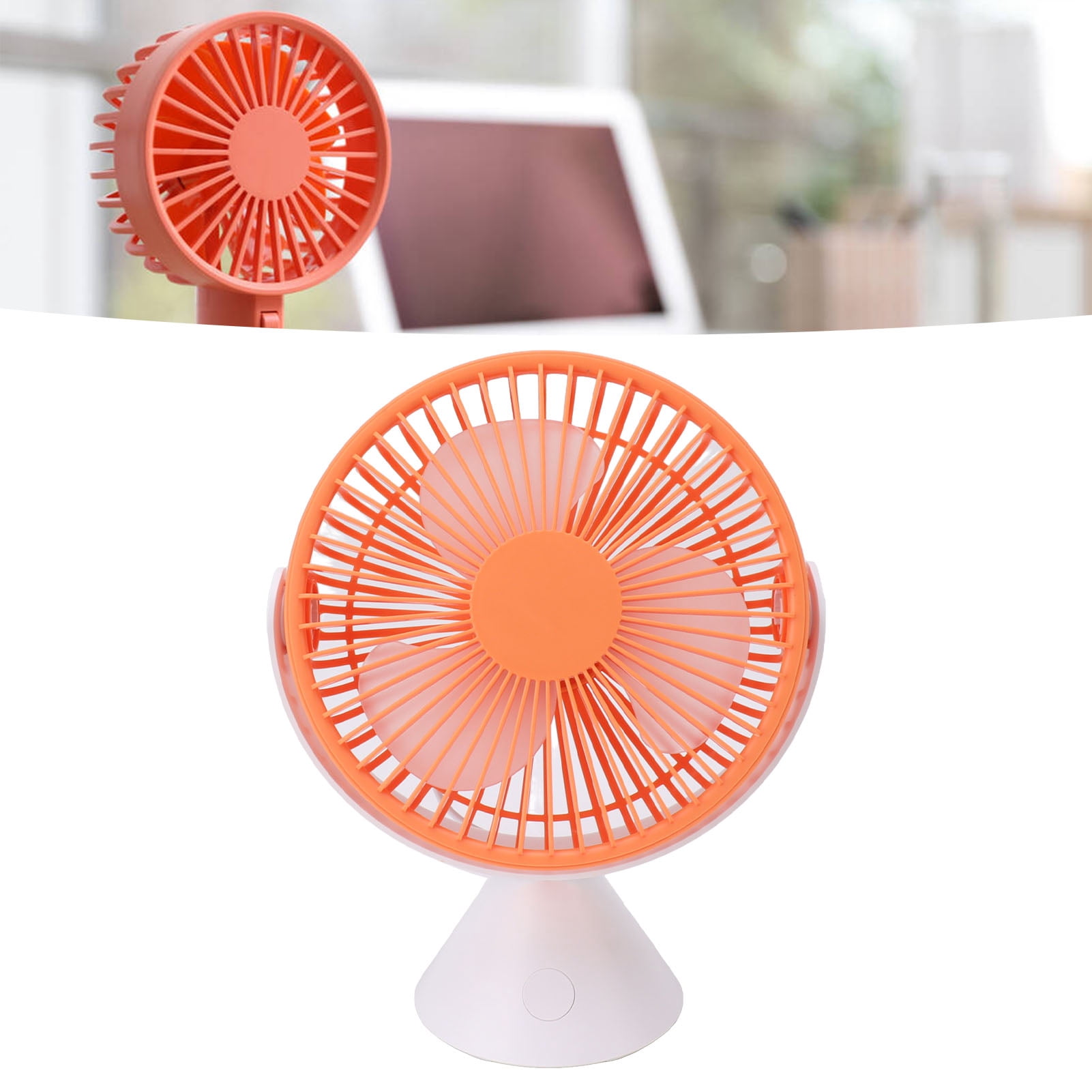 Mini Ventilateur USB De Bureau Rechargeable – 3 Vitesses, 360° Rotatif, Silencieux, Idéal Été Maison & Bureau
