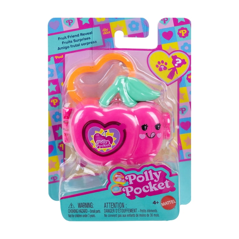 Polly Pocket Doll & Micro Compact, Keychain and Sticker Sheet, Pet