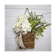thumbnail image 2 of Spring Wildflower Door Hanging Basket Wreath, Home Decor, 2 of 7