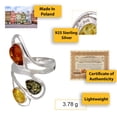 thumbnail image 2 of Sterling Silver and Baltic Multicolored Amber Ring "Elsa", 2 of 6