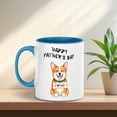 thumbnail image 2 of Cute Corgi Loves Dad Happy Father's Day 11oz Accent Two-tone Mug Welsh Corgi Dog Lover Gifts Idea Coffee Tea Cup - 12008, 2 of 5