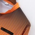 thumbnail image 6 of USNSM Men's T-Shirt Casual Fashion Plus Size Polka Dot Printed Slim Fit Tennis Shirt Stand Collar Button Long Sleeve Pullover Tees Orange 3XL, 6 of 9