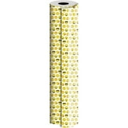 JAM Paper Industrial Bulk Wrapping Paper, 1/Pack, Emojis Gift Wrap, 520 Sq Ft (1/4 Ream)