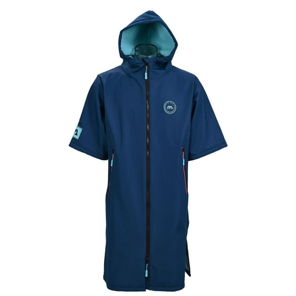 Aqua Marina - Water-repellent Thermal Poncho (Navy) - Medium