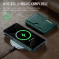thumbnail image 6 of ELEHOLD Case for iPhone 11, Magnetic 2 in 1 Detachable Leather Wallet Case with Card Holder & Stand,Green, 6 of 7